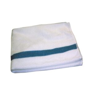 Toalla Microfibra blanca con azul