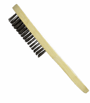 Cepillo de alambre con mango de madera