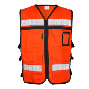 Chaleco rescatista de gabardina abierto