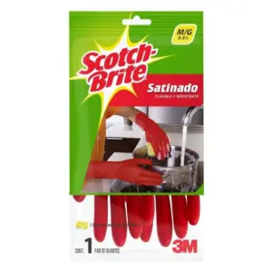 Guante Latex Satinado Rojo G