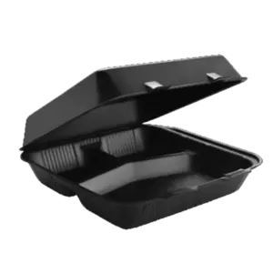 Contenedor Negro C/3 Compartimientos