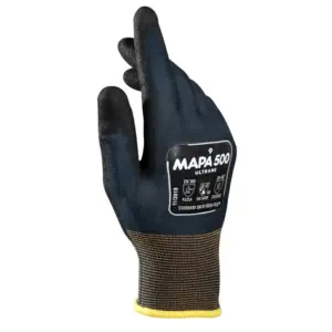 Guante Nylon Negro C/Palma Nitrilo #6 Ultrane 500 Mapa