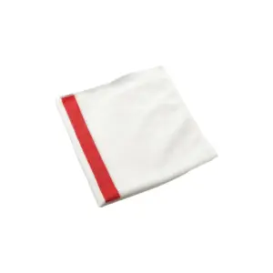 Toalla Microfibra blanco con rojo