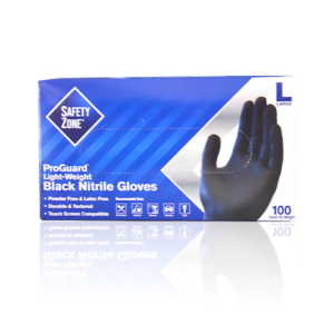 GUANTE ALGODON C/ NITRILO NEGRO L