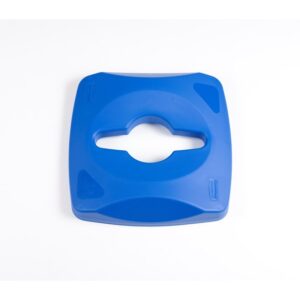 TAPA CUADRADA P/ RECICLAJE MIXTA AZUL RUBBERMAID