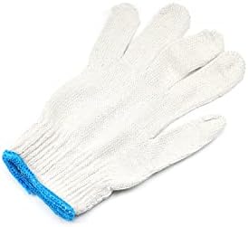 GUANTE NYLON BLANCO LINEA AZUL L