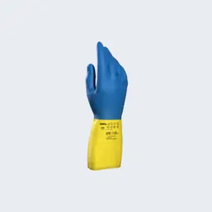 GUANTE NEOPRENO C/ LATEX AZUL C/ AMARILLO M (#7) MAPA
