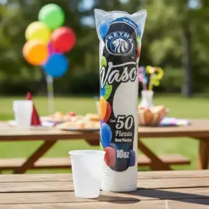 VASO PLASTICO 10 OZ C/50 PAQUETES REYMA