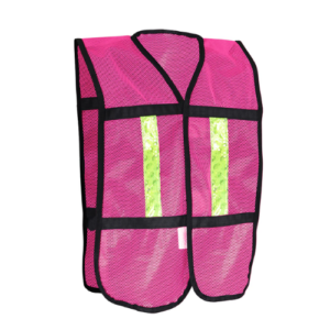 CHALECO DE MALLA ROSA HV CON REFLEJANTE