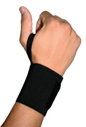 MUÑEQUERA ELASTICA NEGRA JYRSA