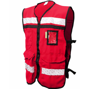 CHALECO RESCATISTA ROJO (XG) JYRSA