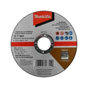 DISCO ABRASIVO PARA CORTE 4 1/2" X 3/64" X 7/8" MAKITA