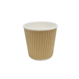 Vasos de Papel para Café 4 oz Kraft Ondulado